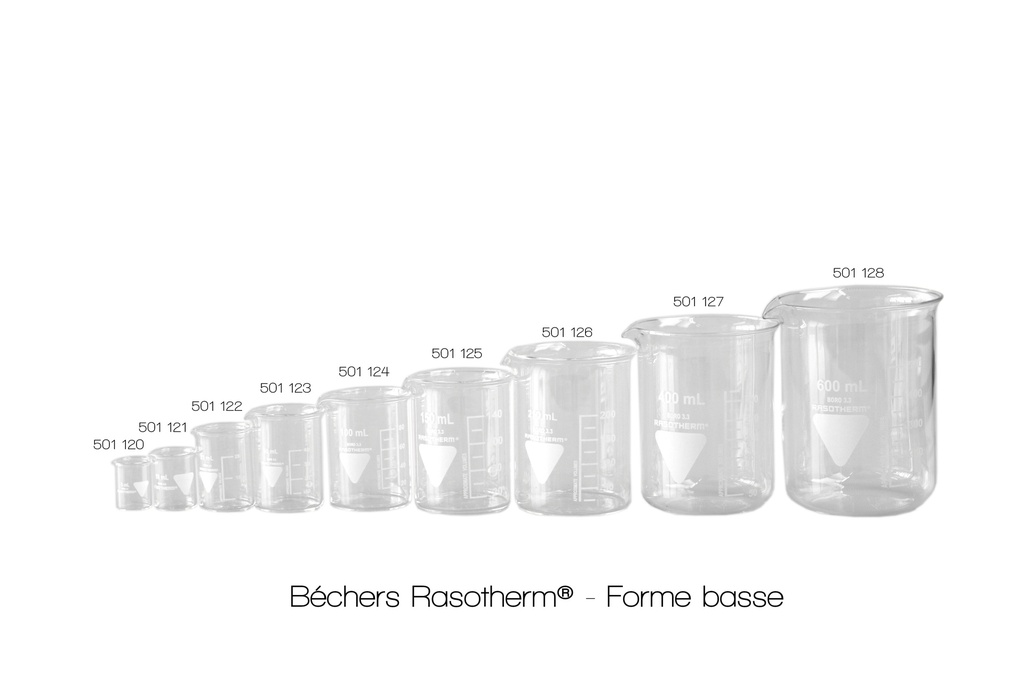 Rasotherm Grand Bécher Avec Bec Verreur Boro 3.3 800 Ml - Verre Borosilicaté Gradué Laboratoire